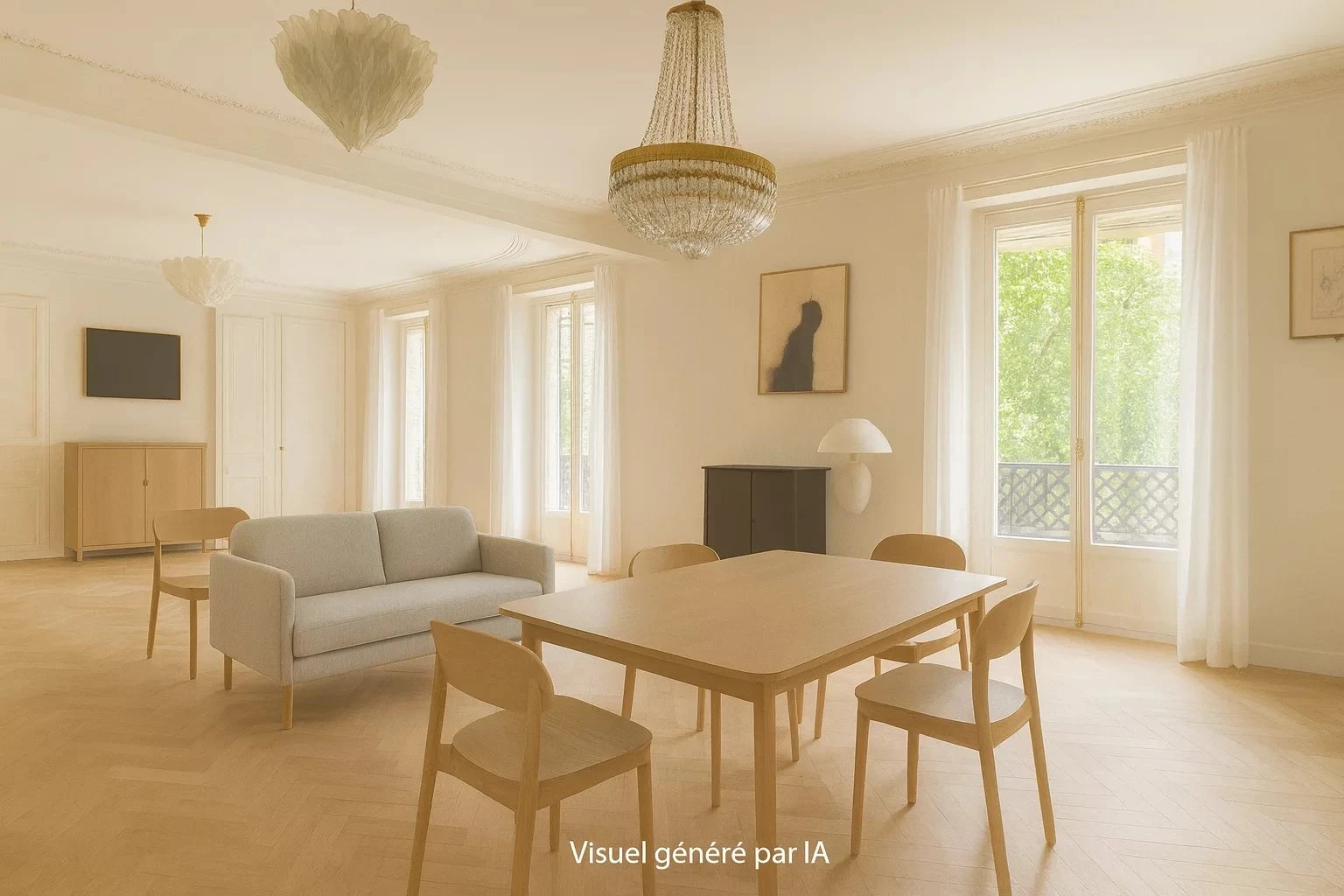 Stunning family Haussmann building with south-facing reception room