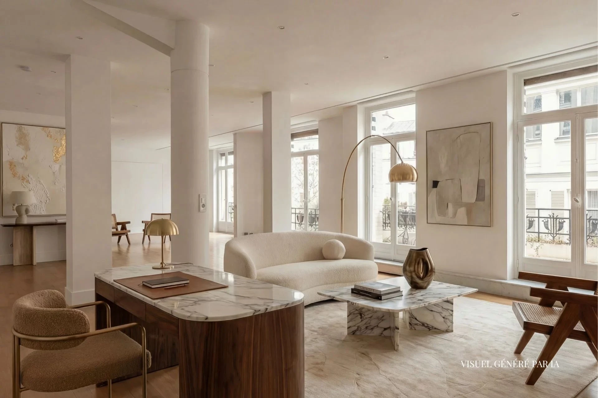 Appartement de réception au sein d'une copropriété iconique