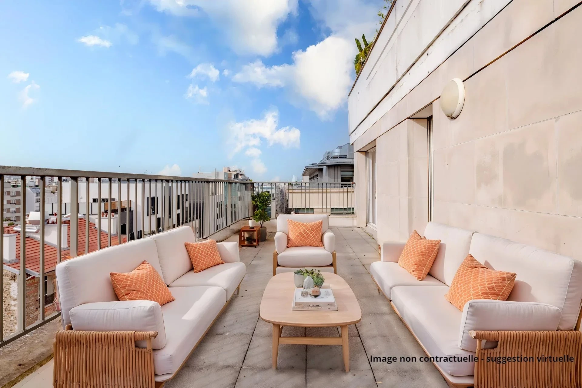 Duplex traversant au dernier étage