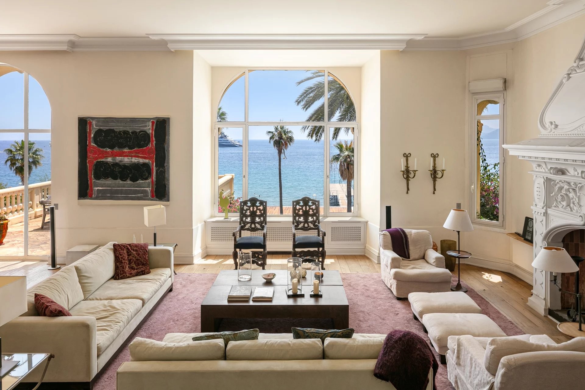 Salon vue mer immobilier