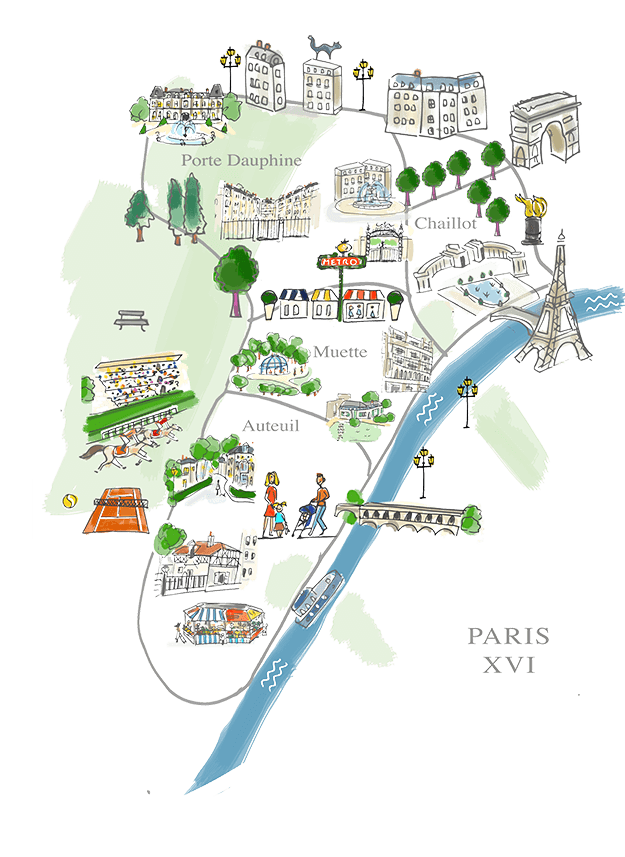 Carte du 16ème arrondissement