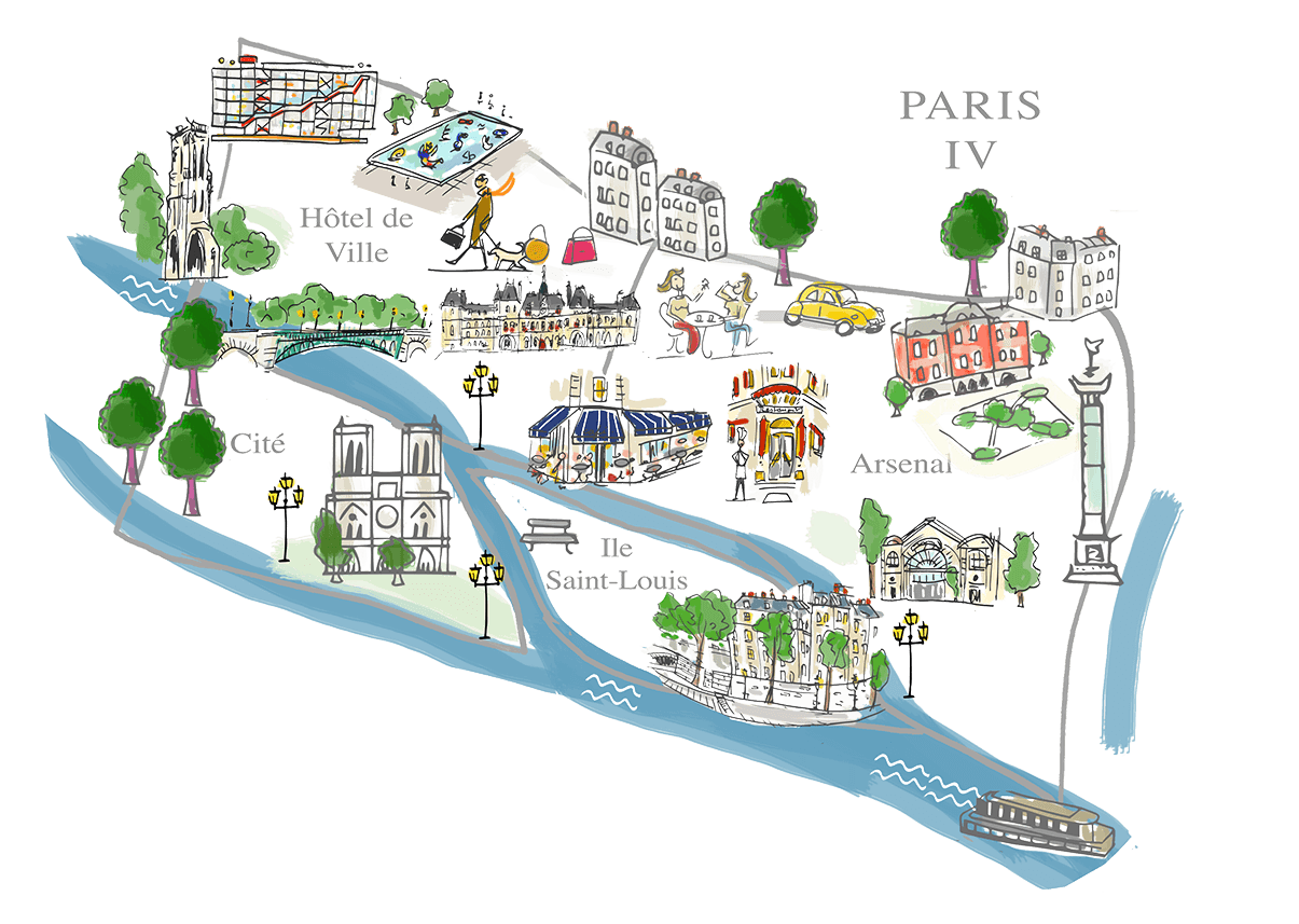 Carte du 4ème arrondissement